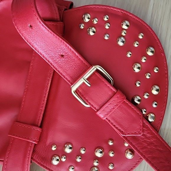 Neiman Marcus Mini Red belt bag Small Made In Italy 🥰❤💋 - Picture 10 of 11
